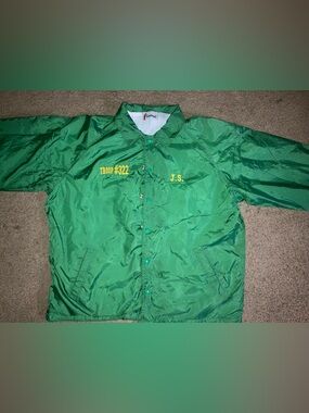 Green Cardinal Utility Windbreaker Jacket with Embroidered Troop #322